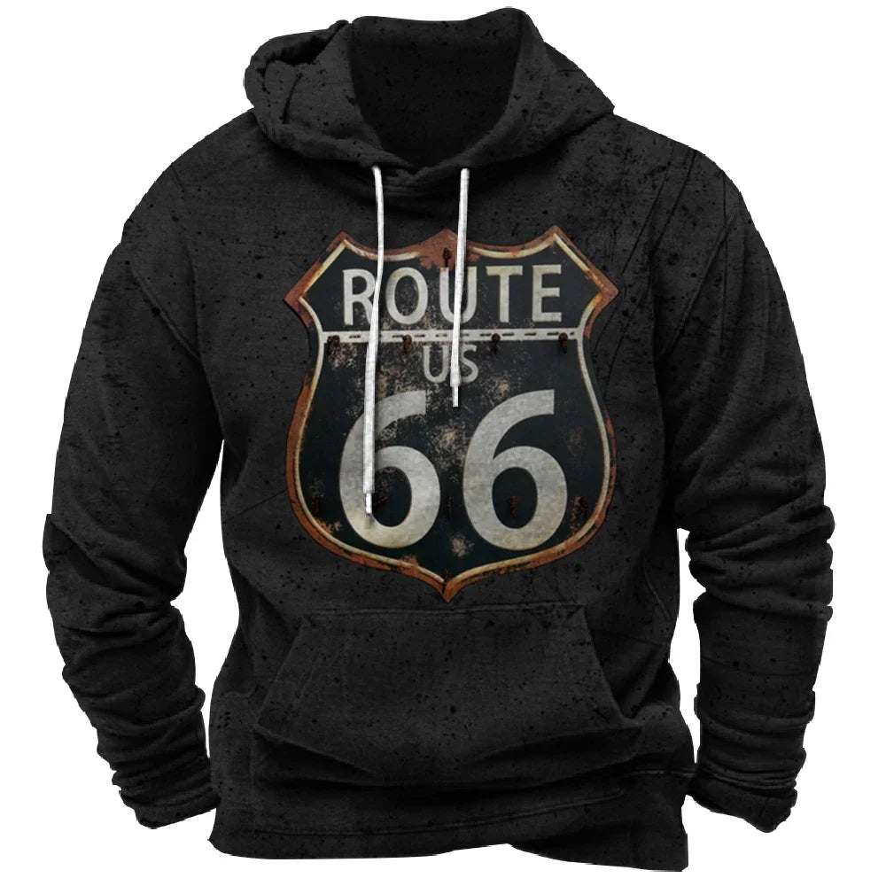 Vintage Hoodie Route 66 FM