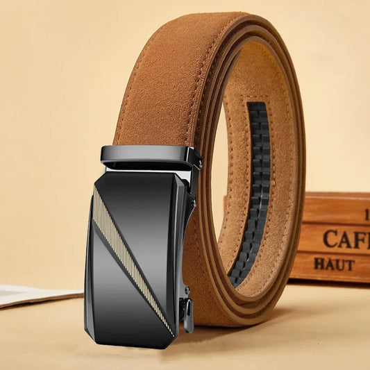 Suede Leather Buckle Belt FM