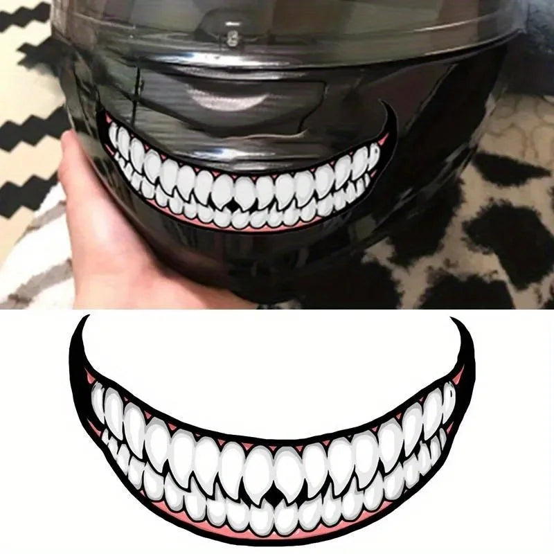 Crazy Smile Helmet Sticker FM