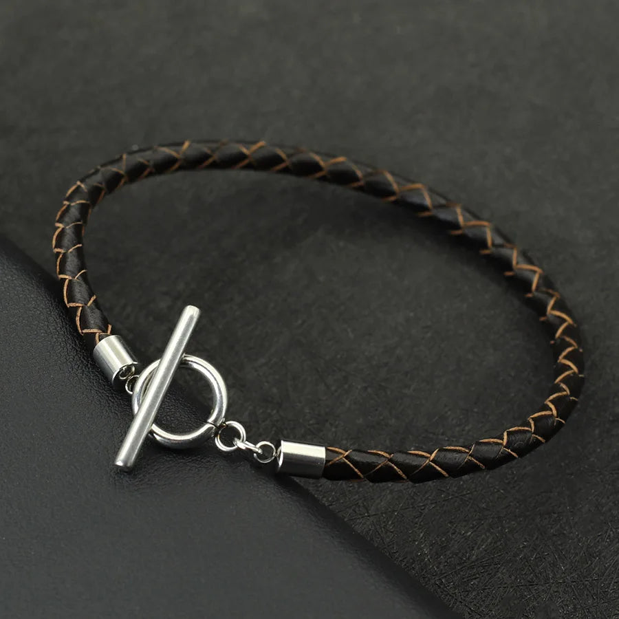 Leather Bracelet Men Jewelry FM