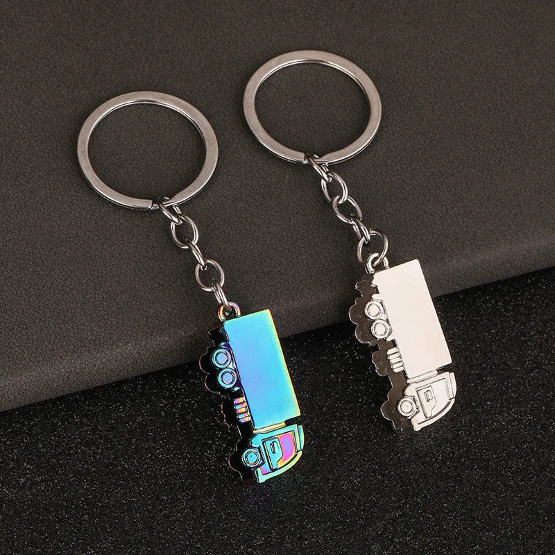 3D Metal Semi-Truck Keychain TS
