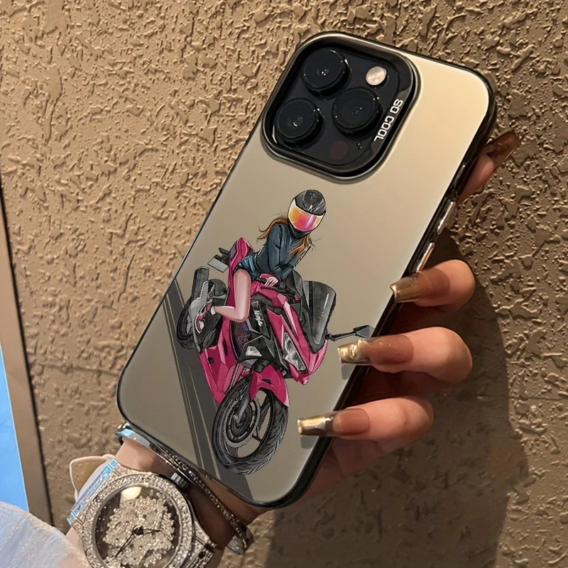 Girl Motorcycle iPhone Case FM