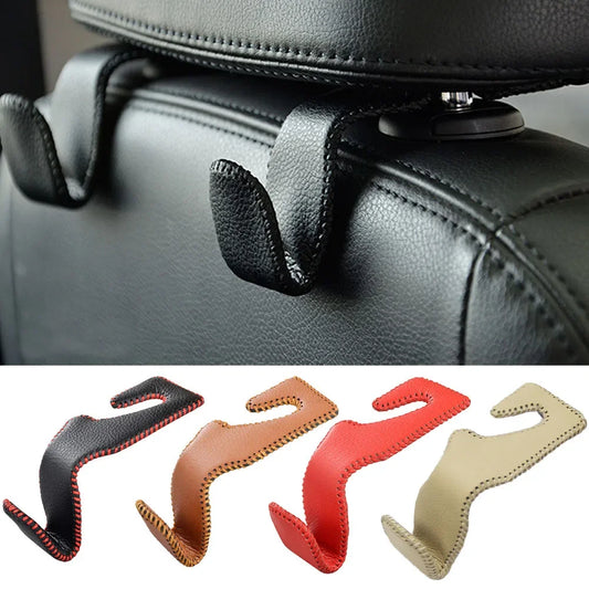 Premium Leather Car Seat Headrest Hooks FC