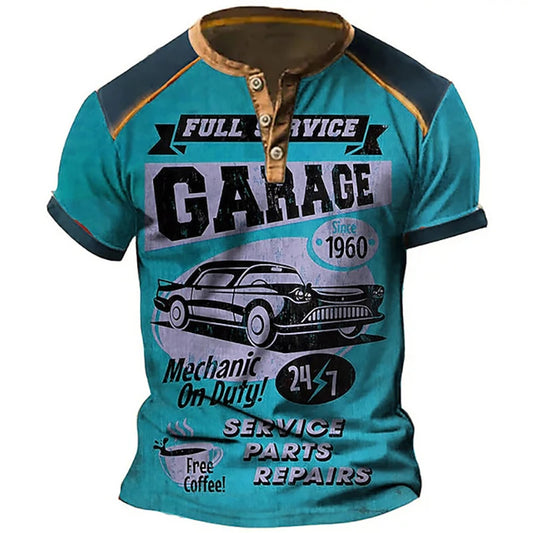 Vintage Garage Henley T-Shirt FC