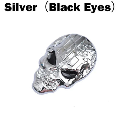 Distressed Skull 3D Metal Badge Set FC