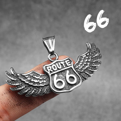 Route 66 Rider Wings Men Necklace FM