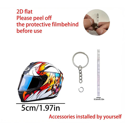 Keychain Helmet 2D Flat FM