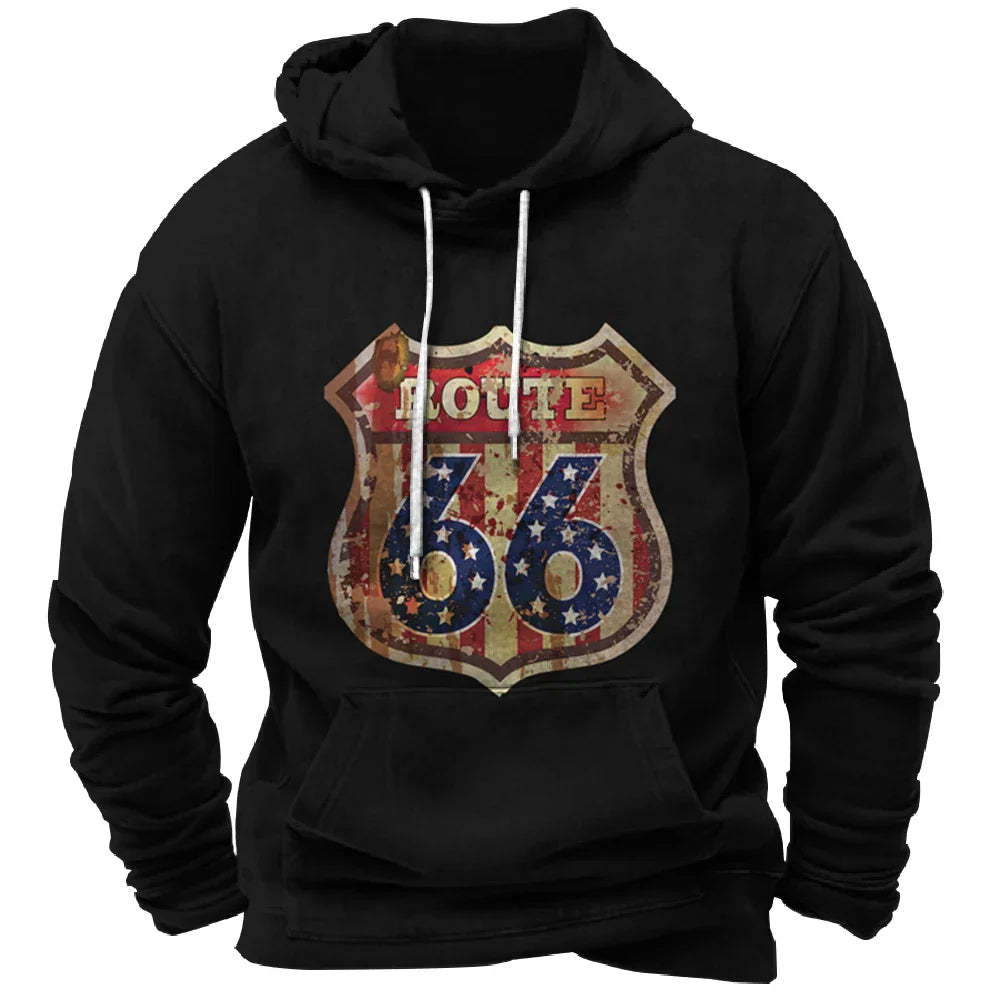 Vintage Hoodie Route 66 FM