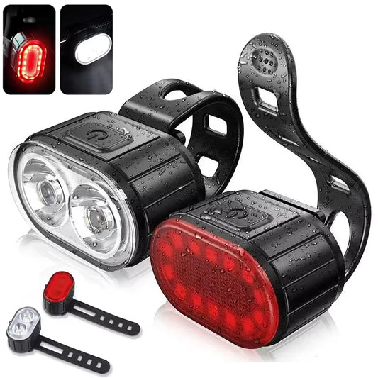 Bike Front & Rear Light USB Charge FB