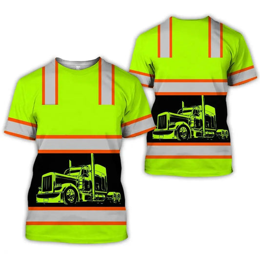 High Visibility Trucker Graphic Safety T-Shirt TS