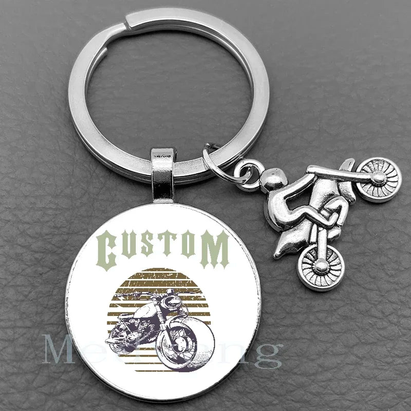 Motorcycle Rider Keychain FM