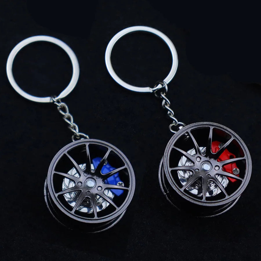 Multi-Spoke Alloy Wheel Keychain FC