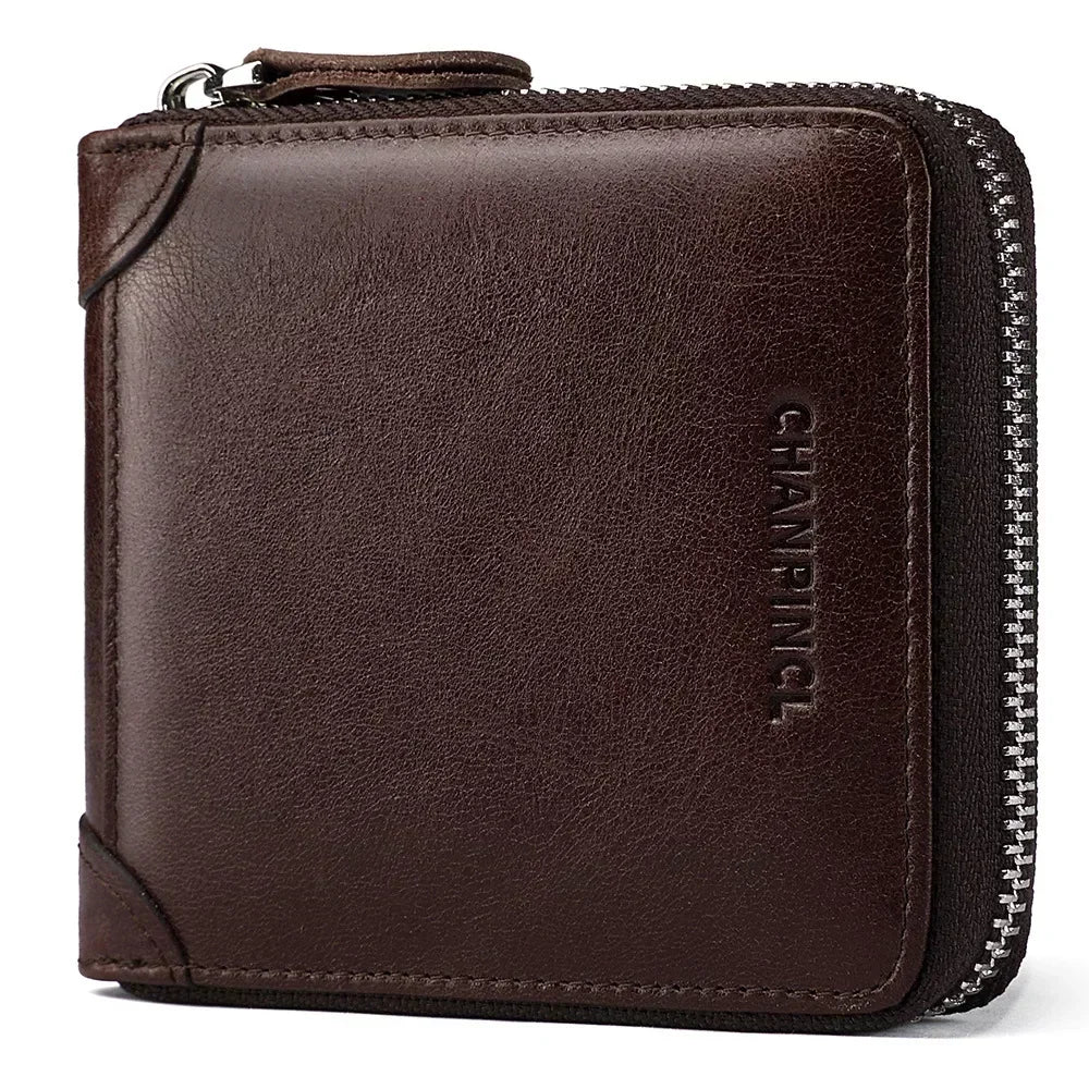Cowhide Leather Mini Wallet FM
