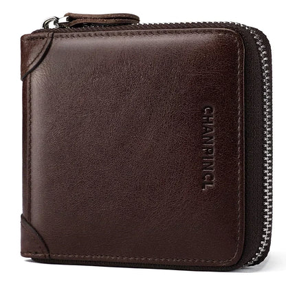 Cowhide Leather Mini Wallet FM