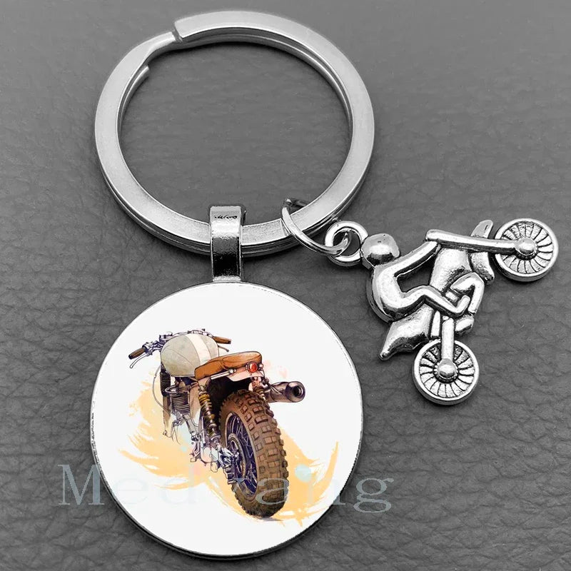 Motorcycle Rider Keychain FM