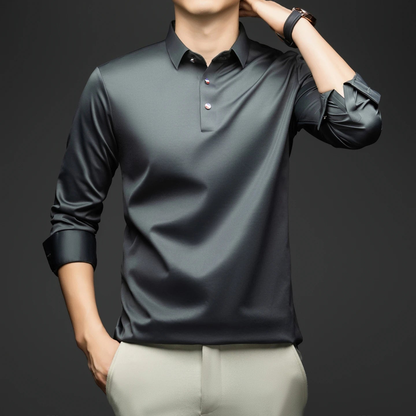Elegant Long Sleeve Shirt for Men FM