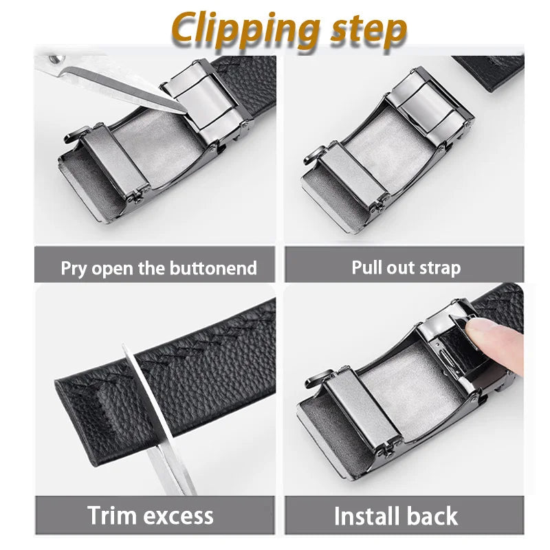 Leather Belt Men High Quality FM