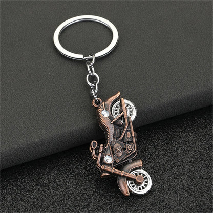 Retro Motorcycle Keyring FM