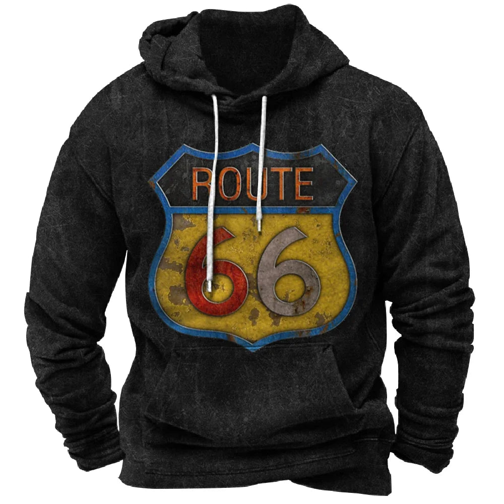 Vintage Hoodie Route 66 FM