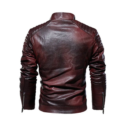 Motorcyclist Leather Jacket Men FM