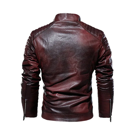 Motorcyclist Leather Jacket Men FM