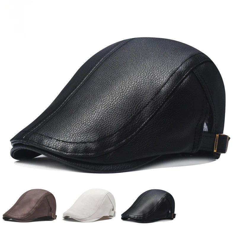 Leather Beret Men FM