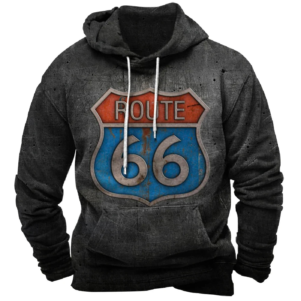 Vintage Hoodie Route 66 FM