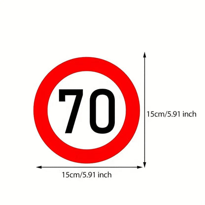 Circular Speed Limit Road Sign Decals FC