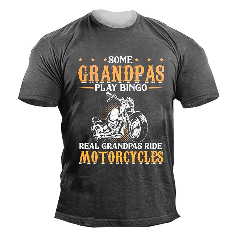 Old Man Motorcyclist T-Shirt FM