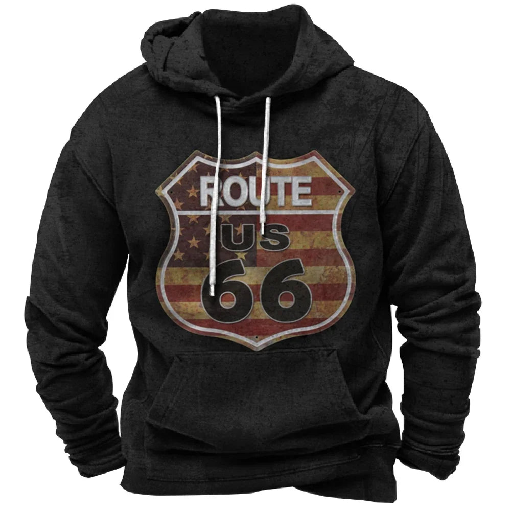 Vintage Hoodie Route 66 FM