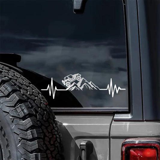 Off-Road Adventure Heartbeat Car Decal FC