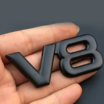 V8 Letter Car Emblem Badge FC