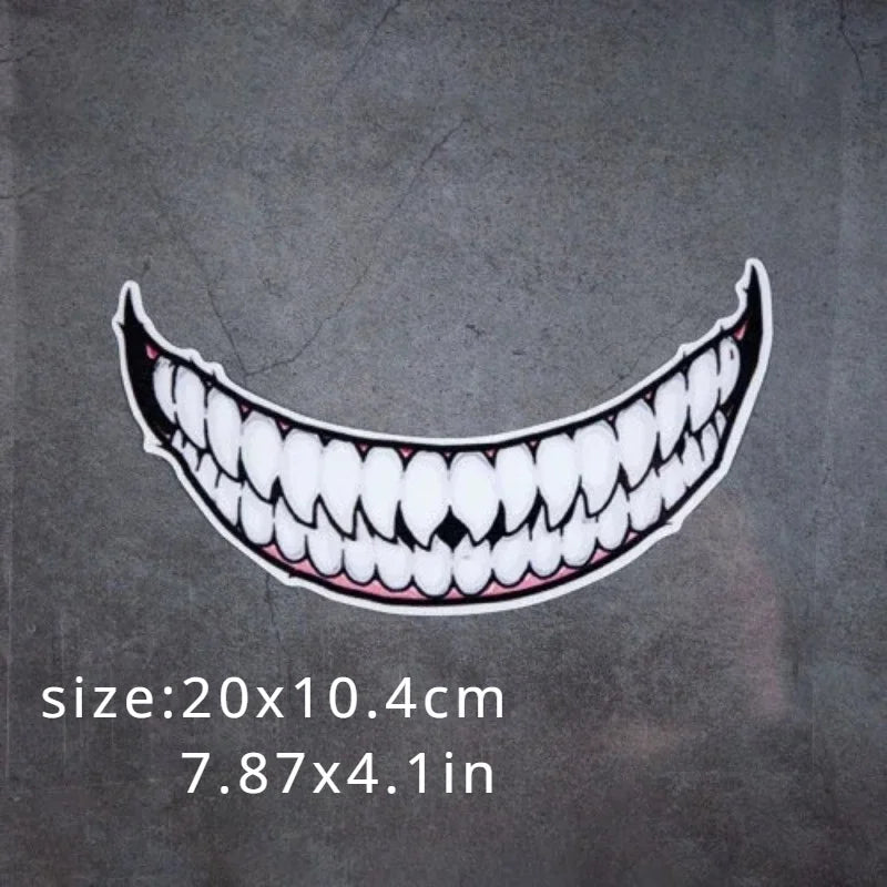 Crazy Smile Helmet Sticker FM