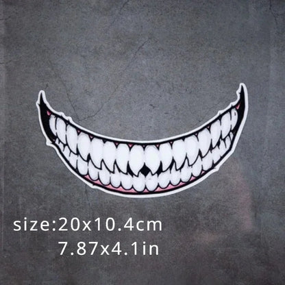 Crazy Smile Helmet Sticker FM