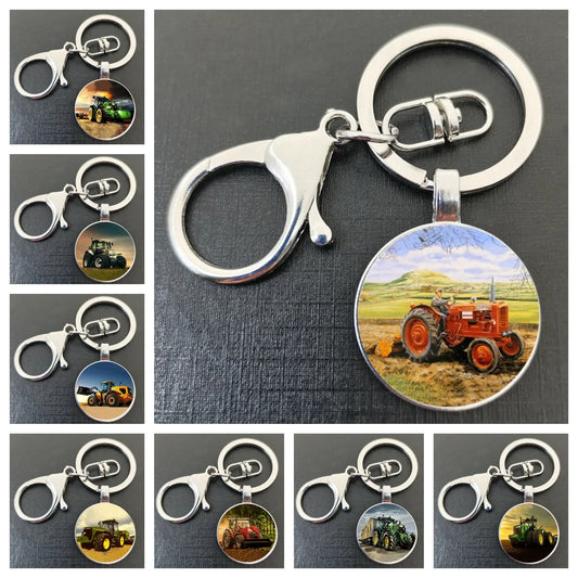 Farming Scenery Photo Keychain AS
