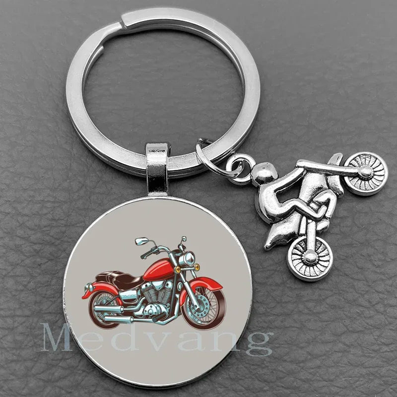 Motorcycle Rider Keychain FM