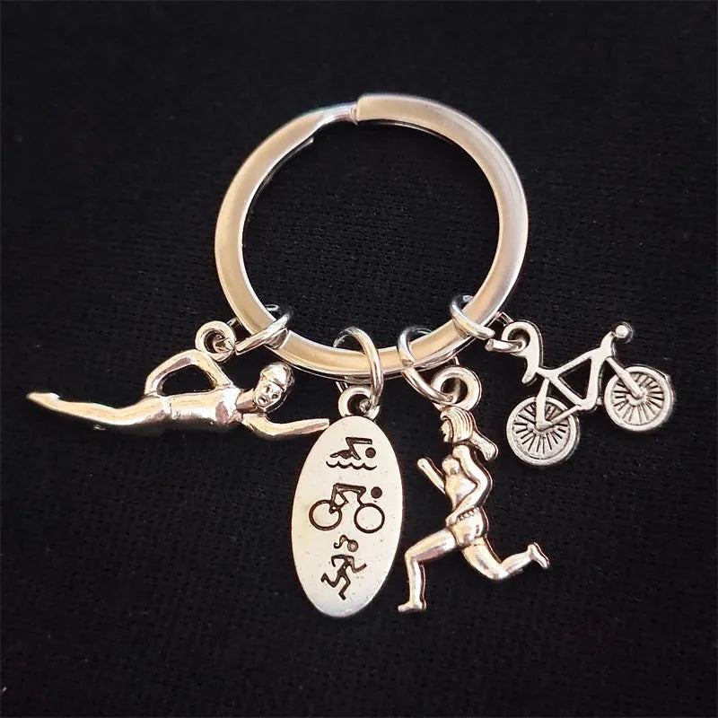 Triathlon Sports Keyring FB