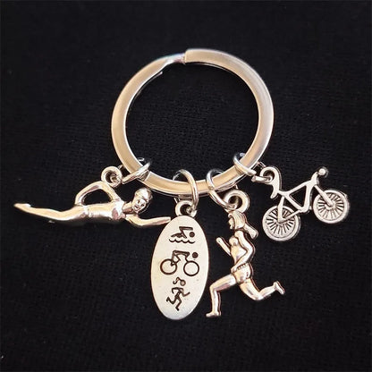 Triathlon Sports Keyring FB
