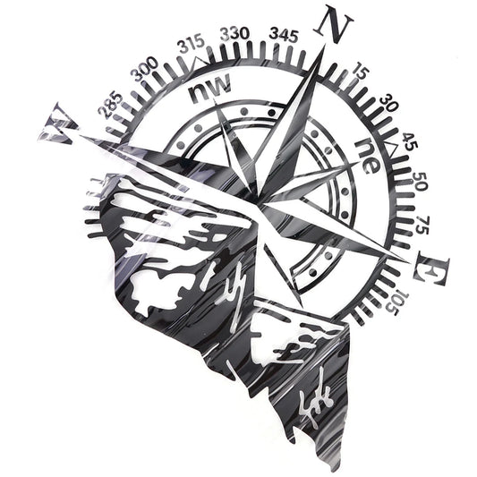Compass Rose & Mountain Peak Sticker MV