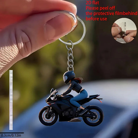 Motor Girl Keychain FM