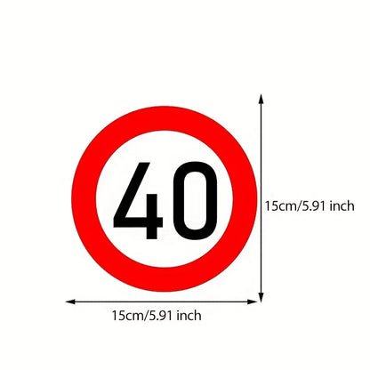 Circular Speed Limit Road Sign Decals FC