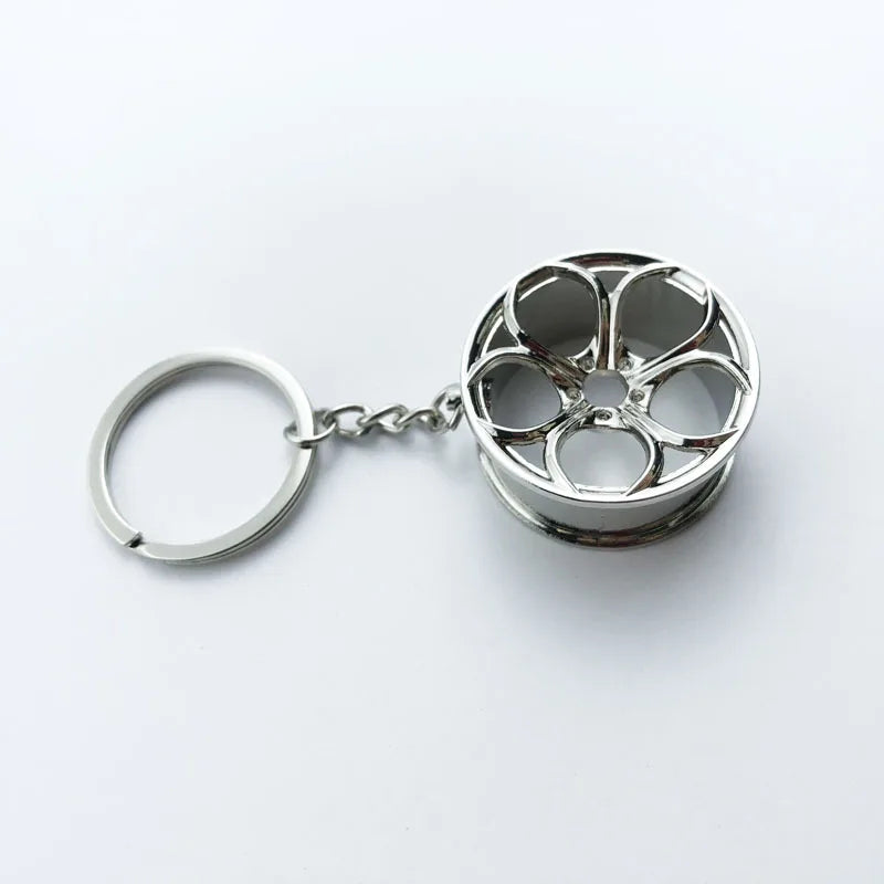JDM Car Wheel Keychain FC