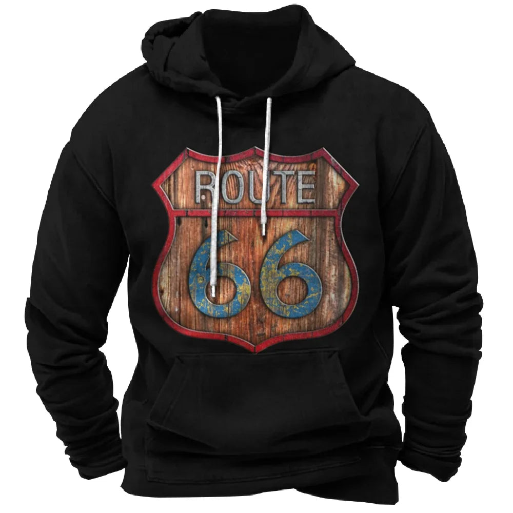 Vintage Hoodie Route 66 FM