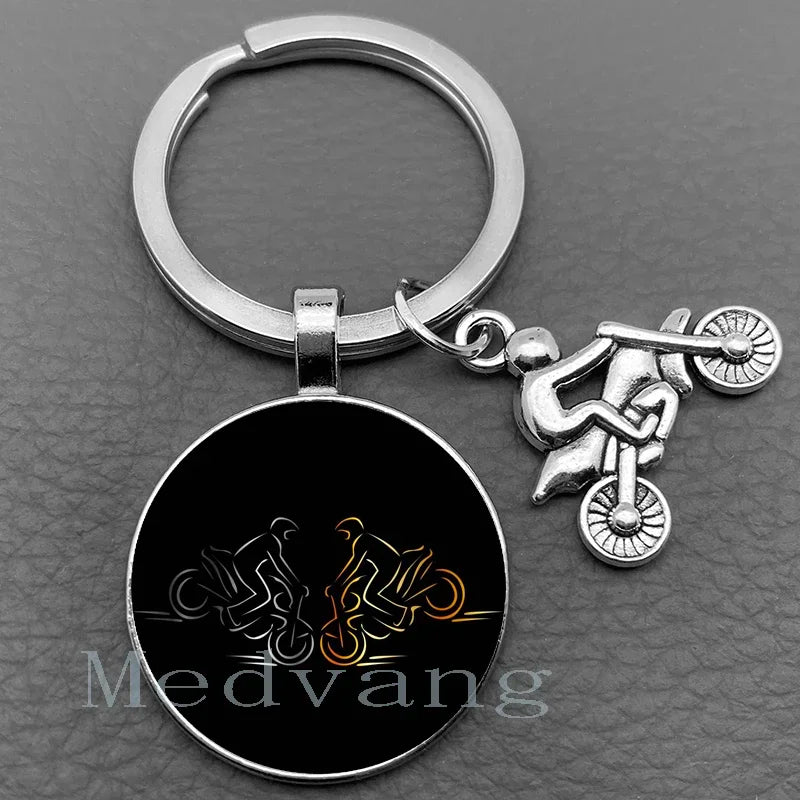 Motorcycle Rider Keychain FM