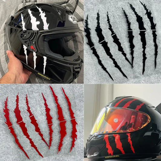 2PCS Helmet Scratch Sticker FM