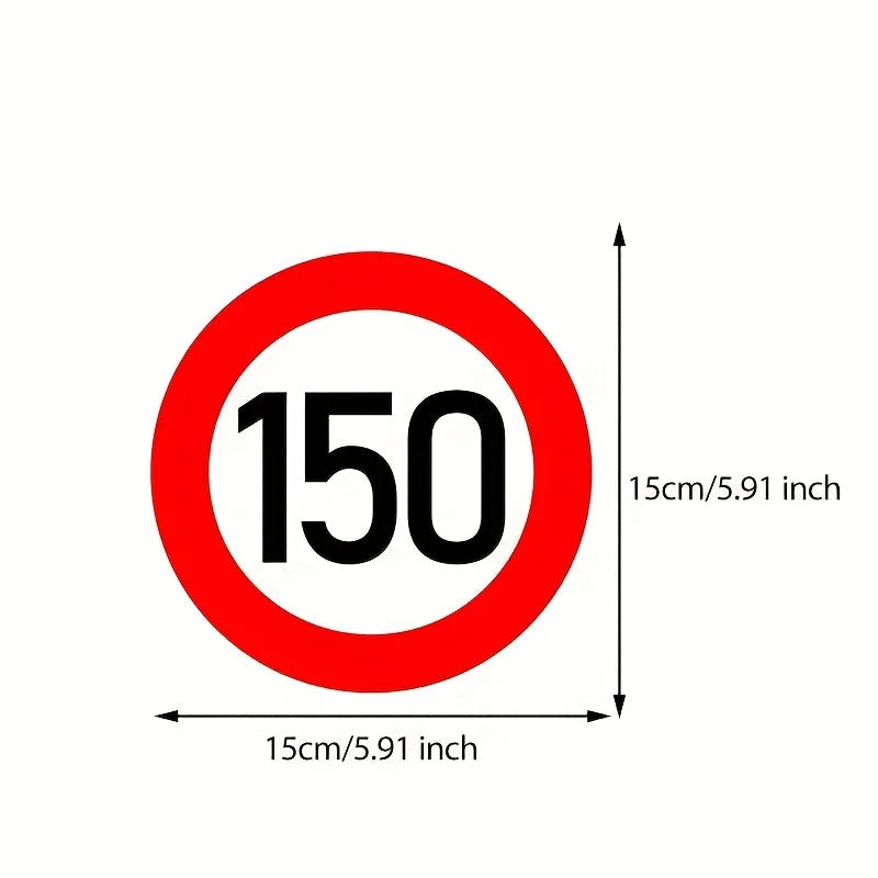 Circular Speed Limit Road Sign Decals FC