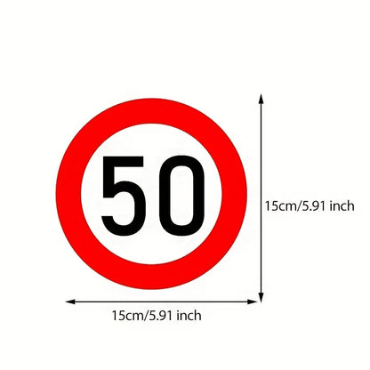 Circular Speed Limit Road Sign Decals FC