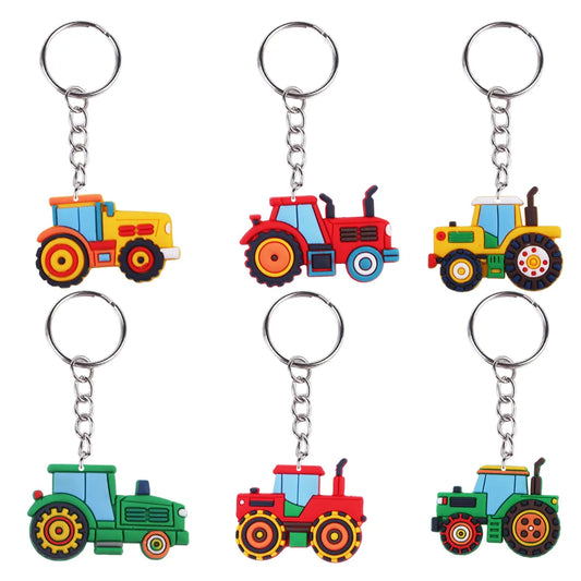 Colorful PVC Farm Tractor Keyring AS
