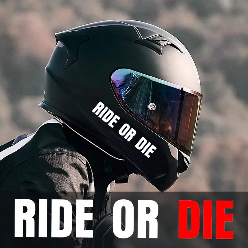 RIDE OR DIE Helmet Stickers FM