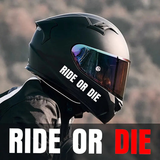 RIDE OR DIE Helmet Stickers FM